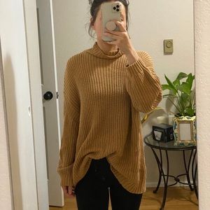 Mock Neck Tunic Sweater
